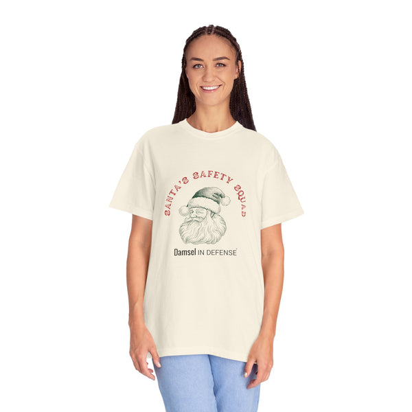 Santa's Safety Squad (green) Unisex Garment-Dyed T-shirt