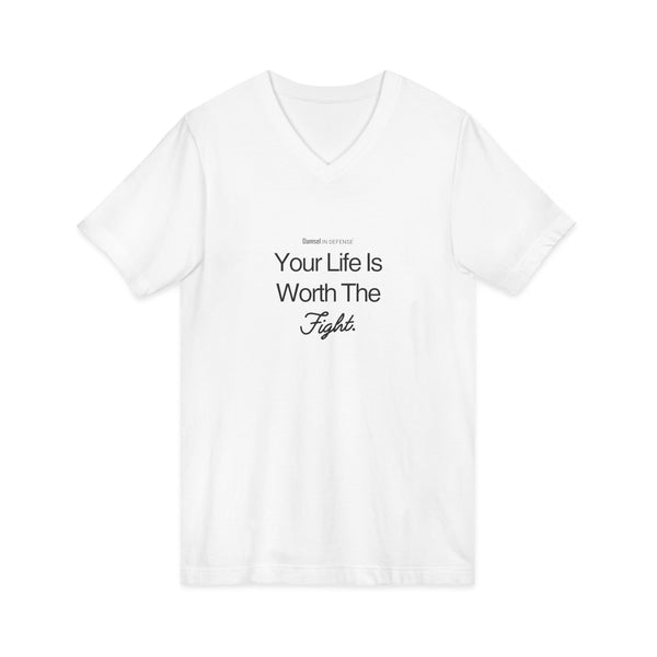 Worth The Fight Jersey Short Sleeve V-Neck Tee