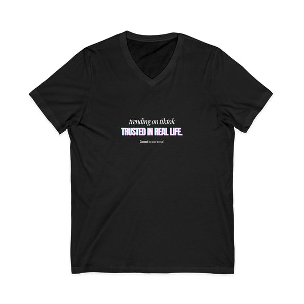 Trending Jersey Short Sleeve V-Neck Tee