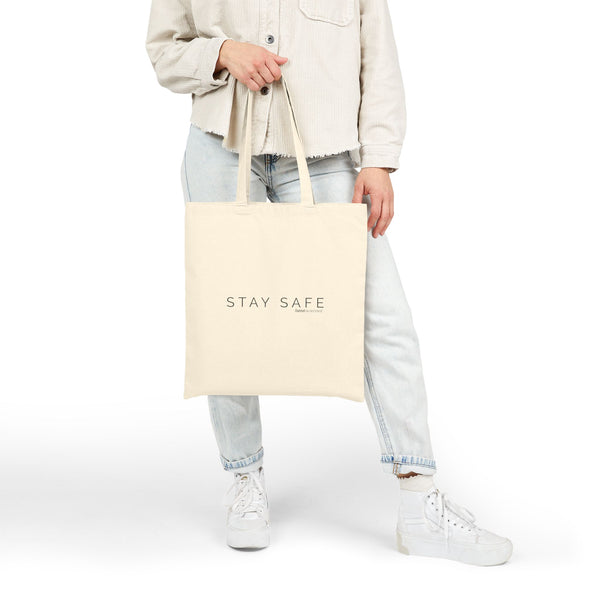 Stay Safe Cotton Canvas Tote Bag