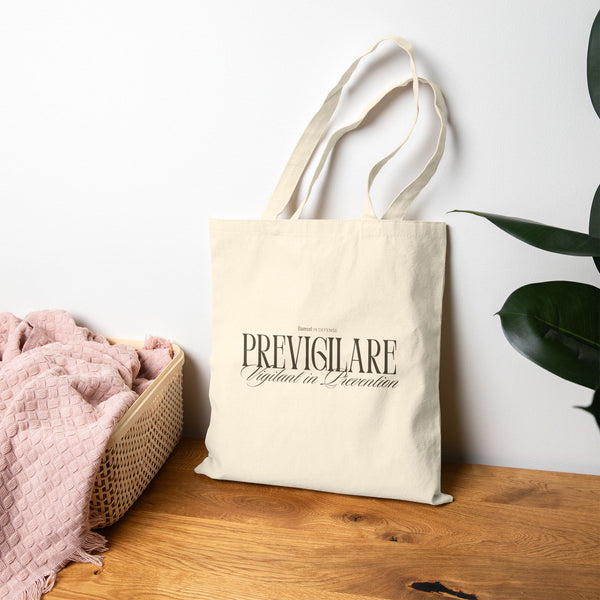 Vigilant in Prevention Cotton Canvas Tote Bag