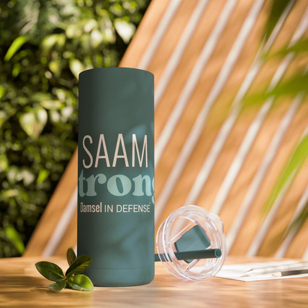 SAAM Strong Matte Tumbler - 20oz Inspirational Drinkware for Empowerment & Everyday Use