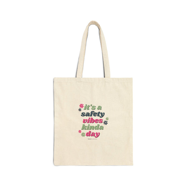 Safety Vibes Cotton Canvas Tote Bag