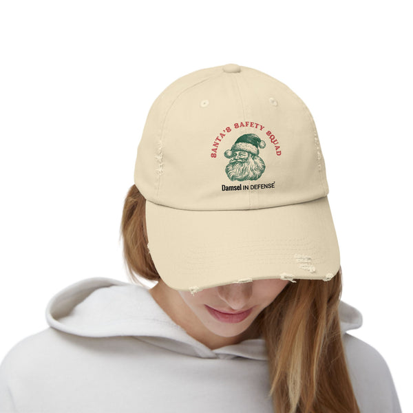 Santa's Safety Squad (green) Unisex Distressed Cap