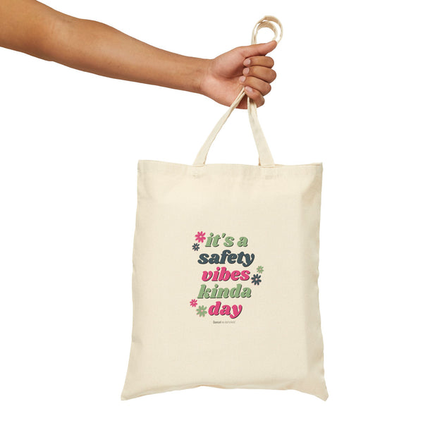 Safety Vibes Cotton Canvas Tote Bag