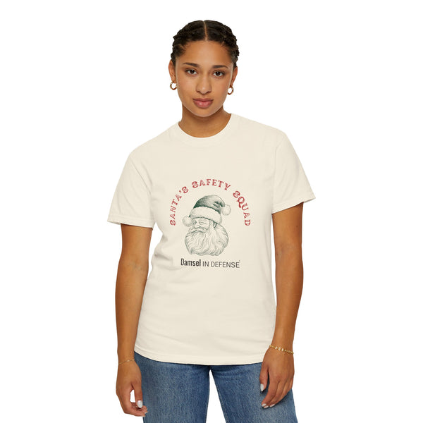 Santa's Safety Squad (green) Unisex Garment-Dyed T-shirt