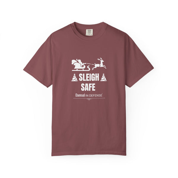 Sleigh Safe (white) Unisex Garment-Dyed T-shirt
