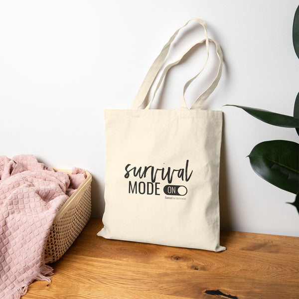 Survival Mode Cotton Canvas Tote Bag