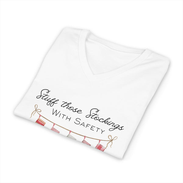 Stockings Unisex Jersey Short Sleeve V-Neck Tee