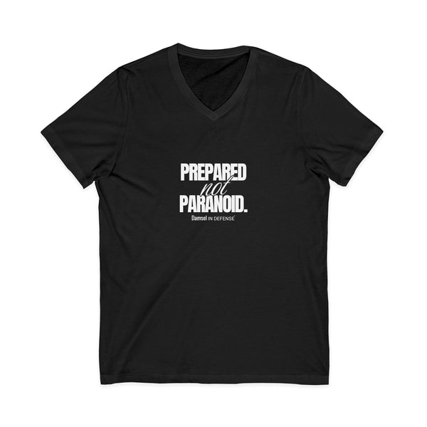 Prepared not Paranoid Jersey Short Sleeve V-Neck Tee