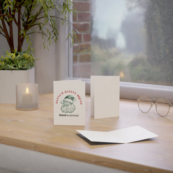 Santa's Safety Squad (green) Greeting Cards (10, 30, and 50pcs)