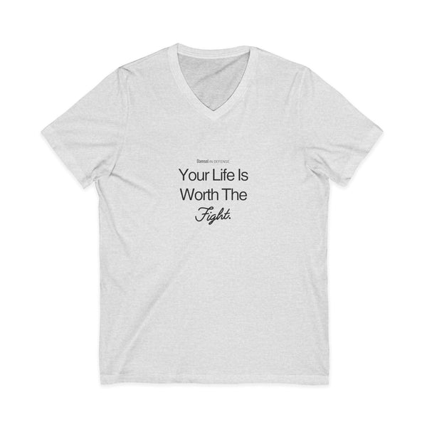 Worth The Fight Jersey Short Sleeve V-Neck Tee