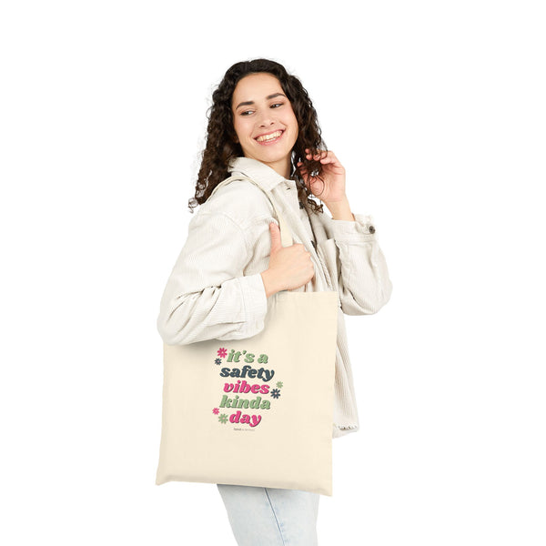 Safety Vibes Cotton Canvas Tote Bag