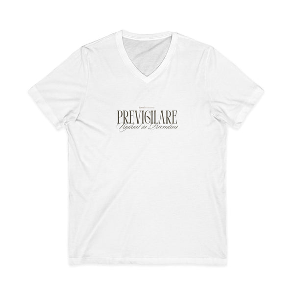 Vigilant in Prevention Jersey Short Sleeve V-Neck Tee