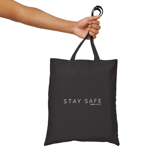 Stay Safe Cotton Canvas Tote Bag