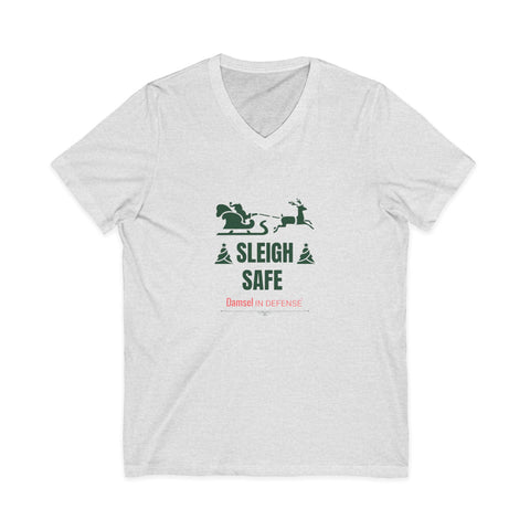 Sleigh Safe Unisex Jersey Short Sleeve V-Neck Tee