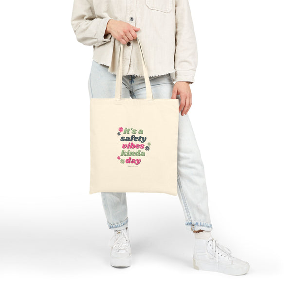Safety Vibes Cotton Canvas Tote Bag