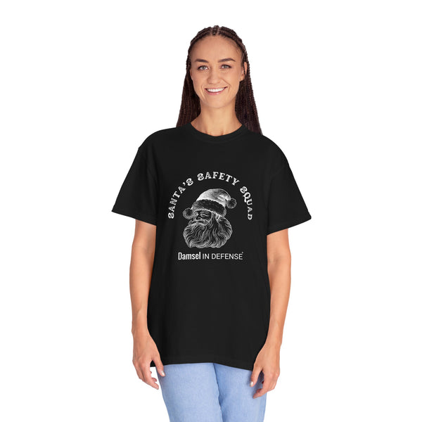 Santa's Safety Squad (white) Unisex Garment-Dyed T-shirt