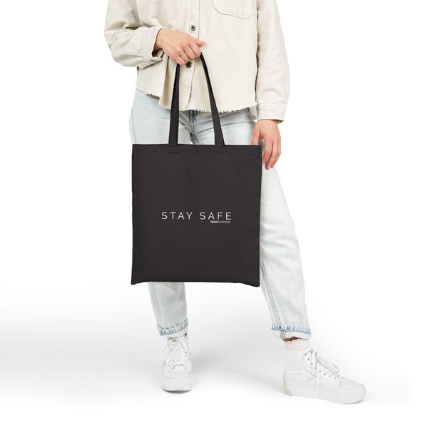 Stay Safe Cotton Canvas Tote Bag
