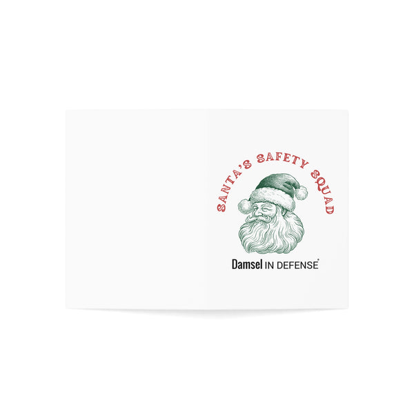 Santa's Safety Squad (green) Greeting Cards (10, 30, and 50pcs)