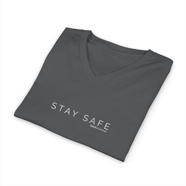 Stay Safe Jersey Short Sleeve V-Neck Tee