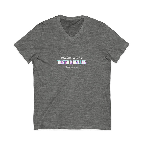 Trending Jersey Short Sleeve V-Neck Tee