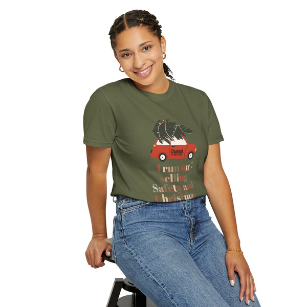 Safety & Christmas Cheer Unisex Garment-Dyed T-shirt