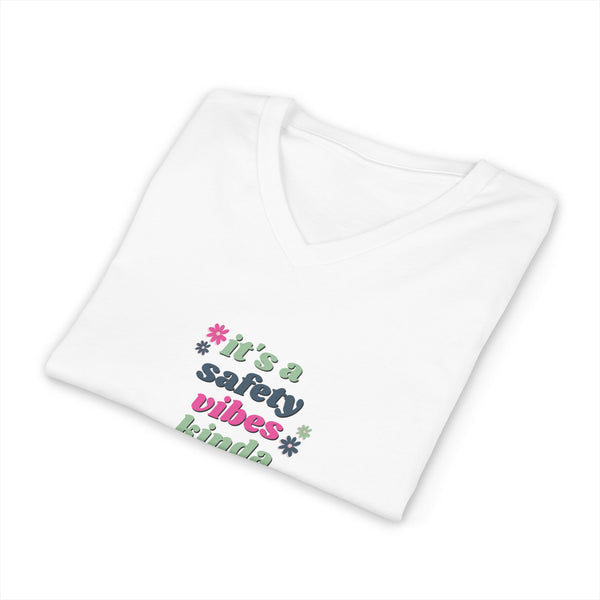 Safety Vibes Jersey Short Sleeve V-Neck Tee