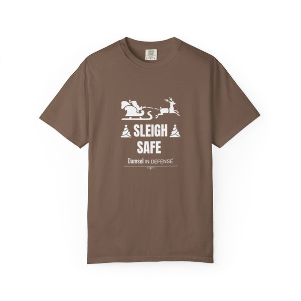Sleigh Safe (white) Unisex Garment-Dyed T-shirt