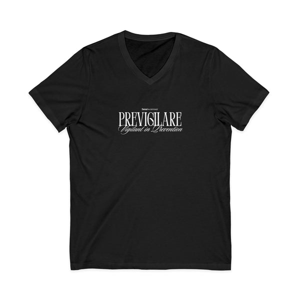 Vigilant in Prevention Jersey Short Sleeve V-Neck Tee