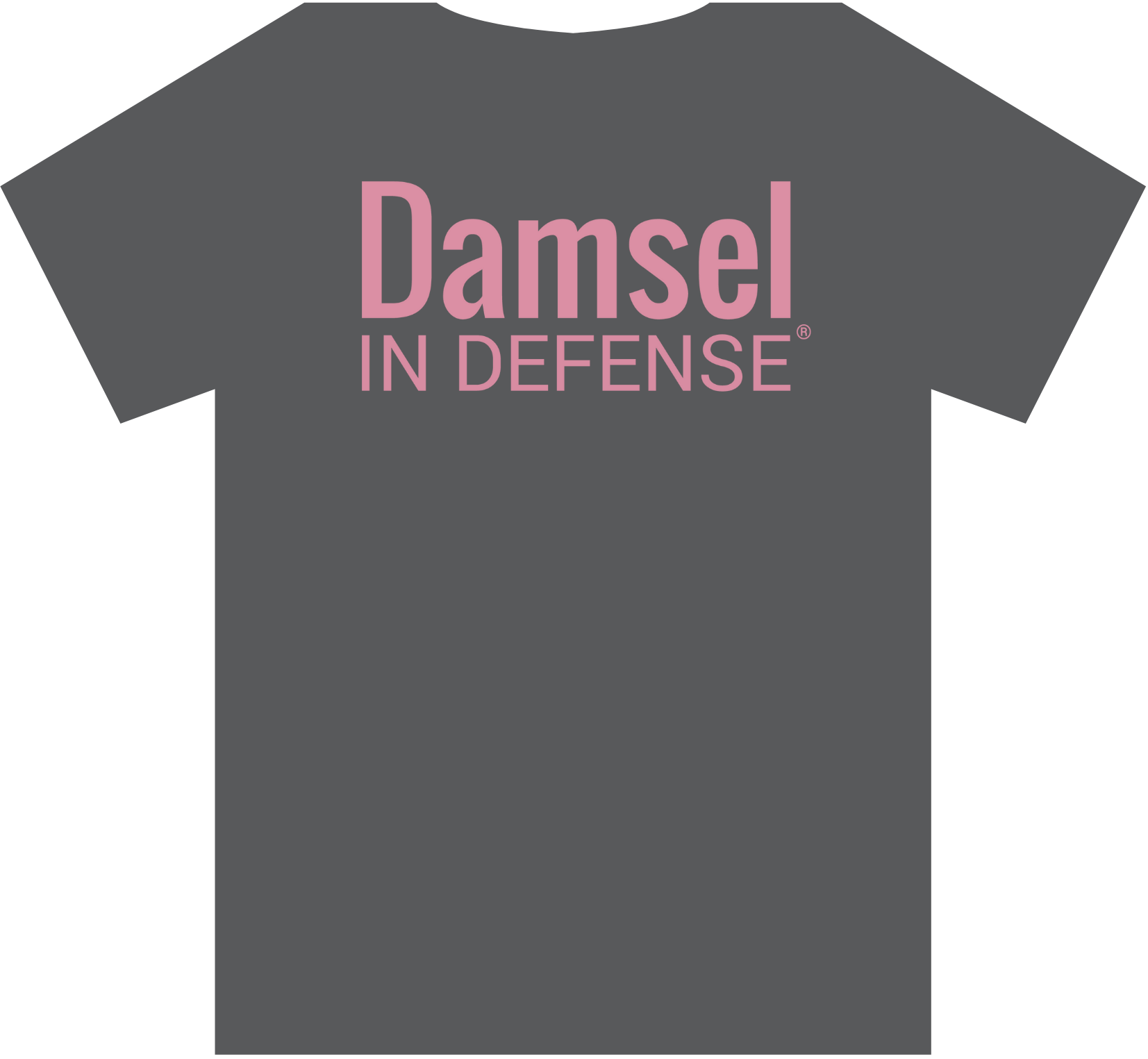 Damsel In Defense Charcoal T-shirt