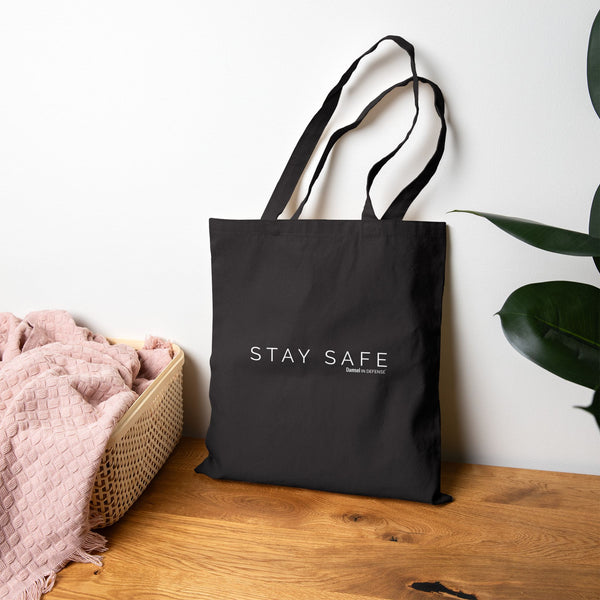 Stay Safe Cotton Canvas Tote Bag