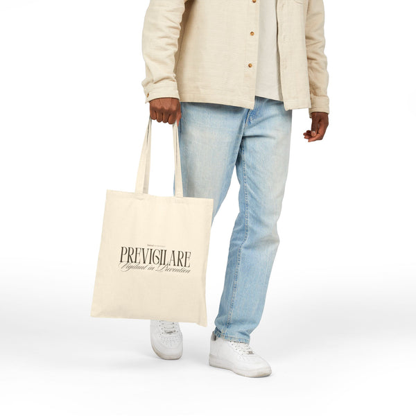 Vigilant in Prevention Cotton Canvas Tote Bag