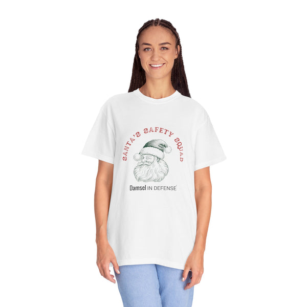 Santa's Safety Squad (green) Unisex Garment-Dyed T-shirt
