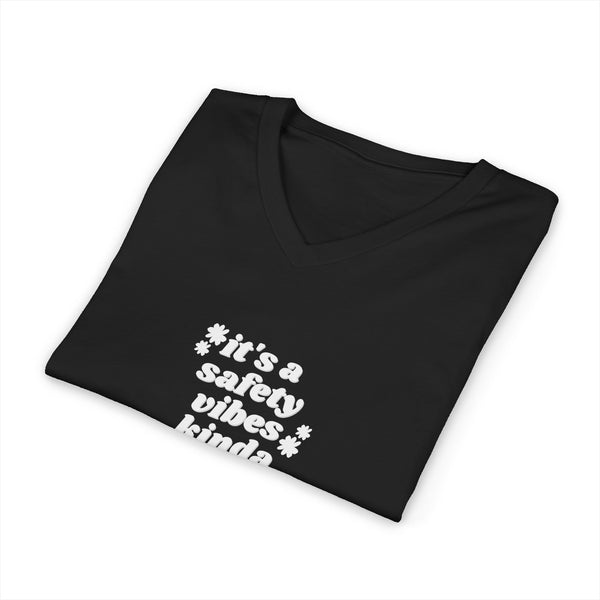 Safety Vibes Jersey Short Sleeve V-Neck Tee
