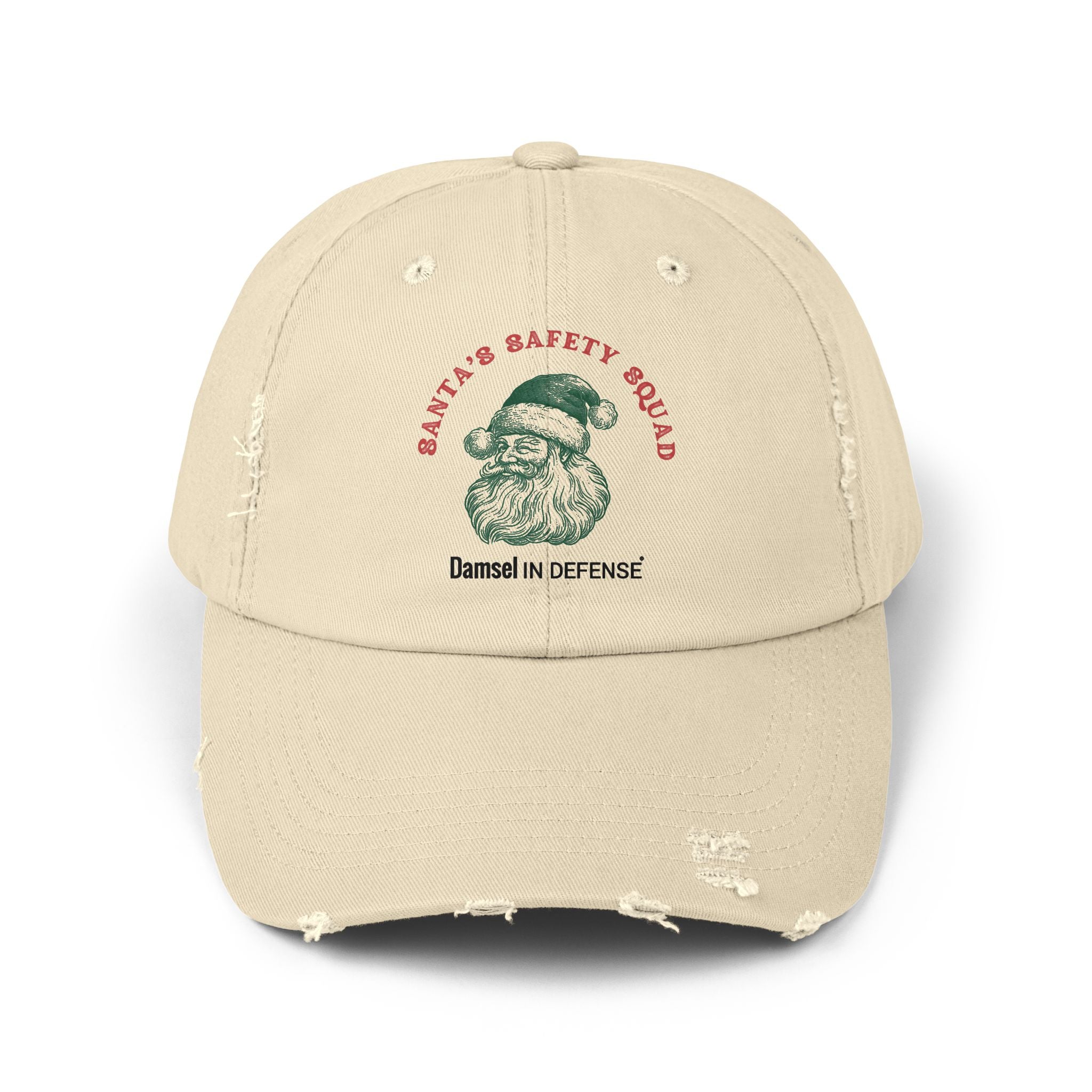 Santa's Safety Squad (green) Unisex Distressed Cap