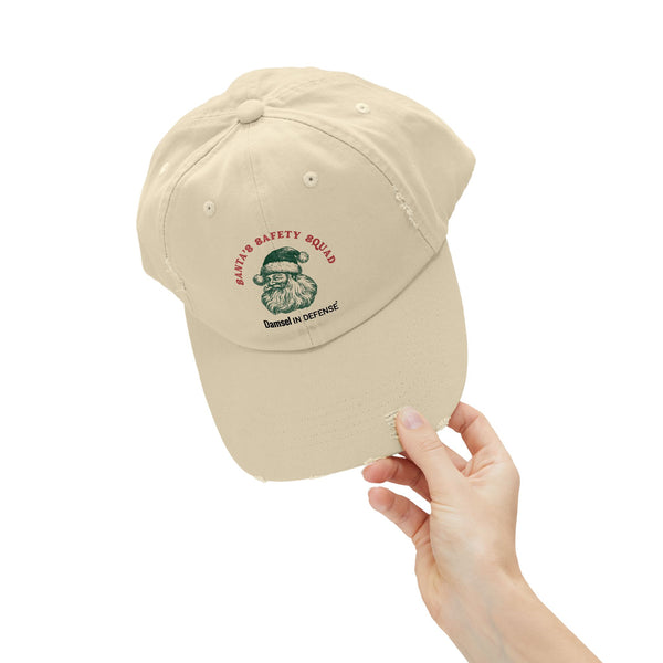 Santa's Safety Squad (green) Unisex Distressed Cap