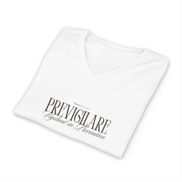 Vigilant in Prevention Jersey Short Sleeve V-Neck Tee