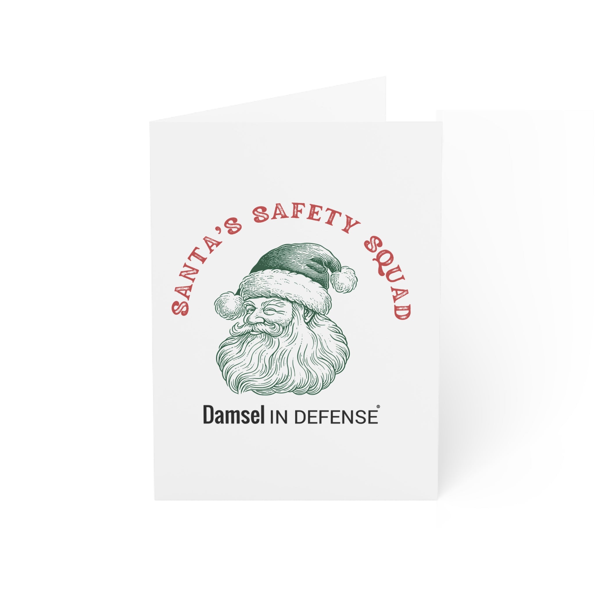Santa's Safety Squad (green) Greeting Cards (10, 30, and 50pcs)