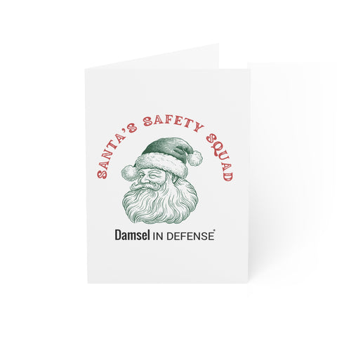 Santa's Safety Squad (green) Greeting Cards (10, 30, and 50pcs)