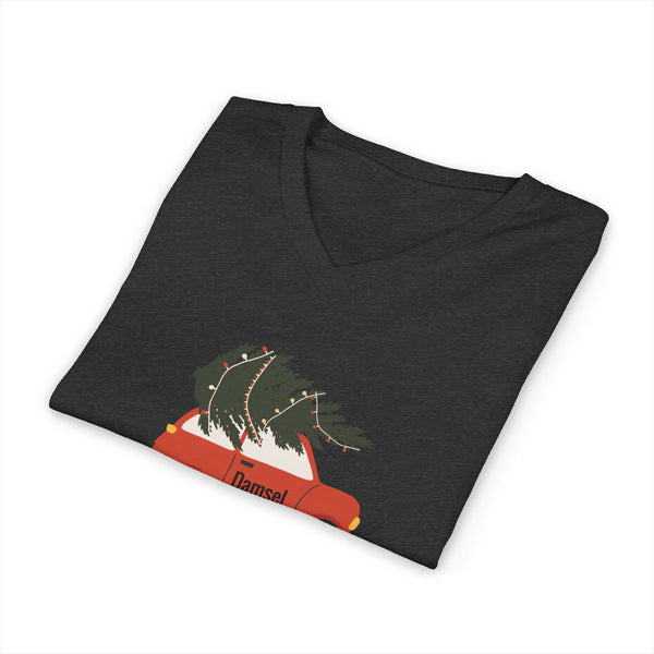 Safety & Christmas Cheer Unisex Jersey Short Sleeve V-Neck Tee