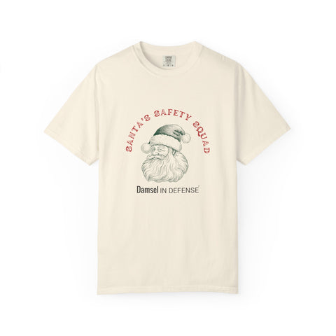 Santa's Safety Squad (green) Unisex Garment-Dyed T-shirt