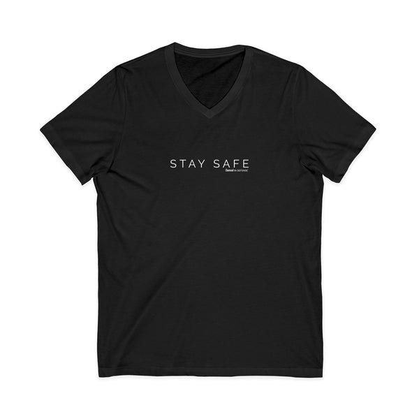 Stay Safe Jersey Short Sleeve V-Neck Tee