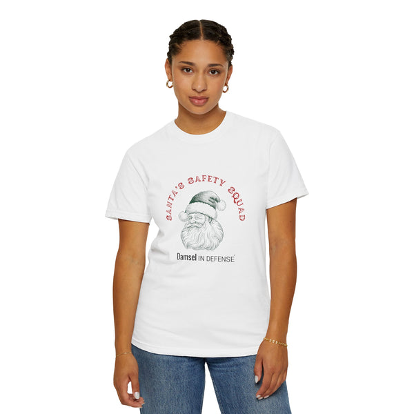 Santa's Safety Squad (green) Unisex Garment-Dyed T-shirt