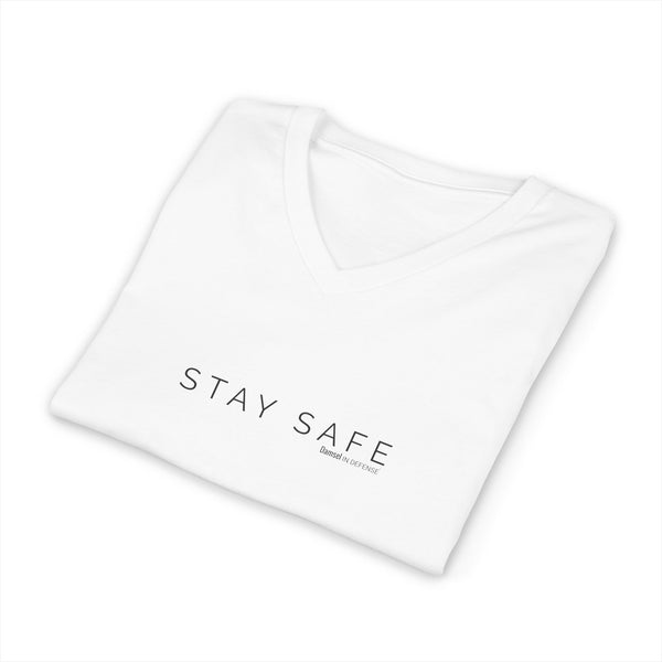 Stay Safe Jersey Short Sleeve V-Neck Tee