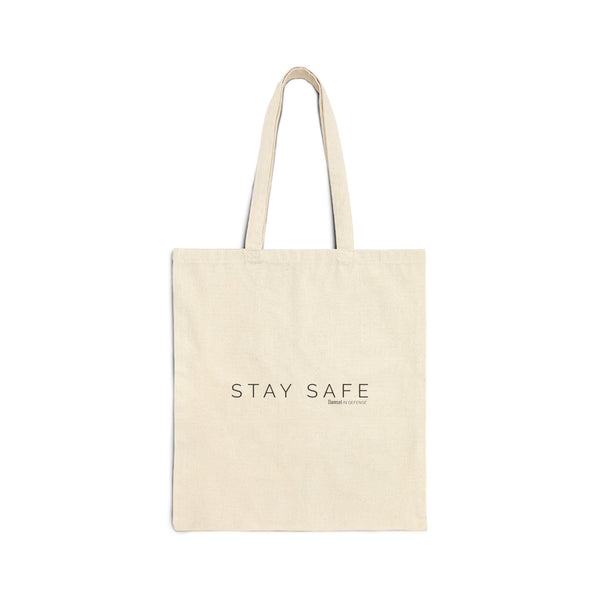 Stay Safe Cotton Canvas Tote Bag