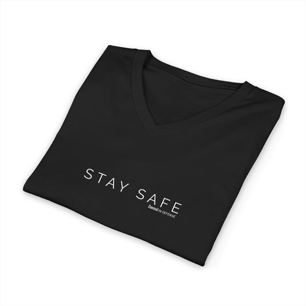 Stay Safe Jersey Short Sleeve V-Neck Tee