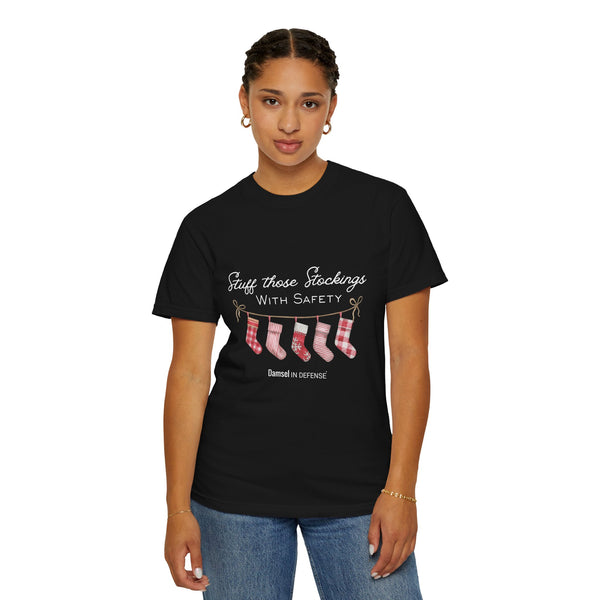 Stockings (white) Unisex Garment-Dyed T-shirt