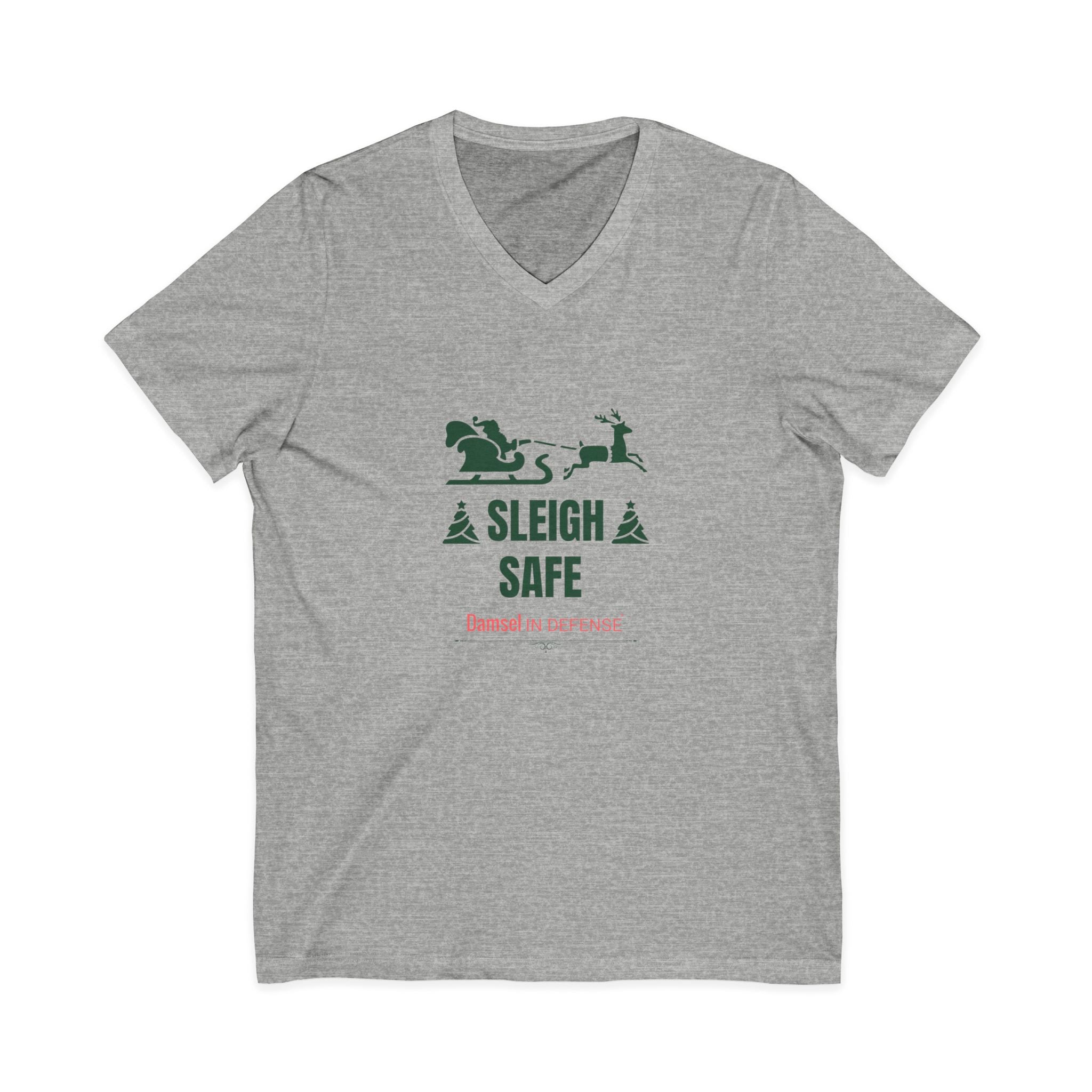 Sleigh Safe Unisex Jersey Short Sleeve V-Neck Tee