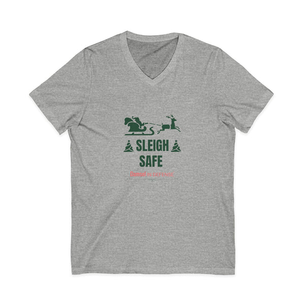 Sleigh Safe Unisex Jersey Short Sleeve V-Neck Tee